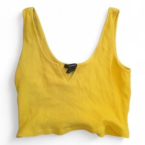 Forever 21 Yellow Ribbed Women's Top